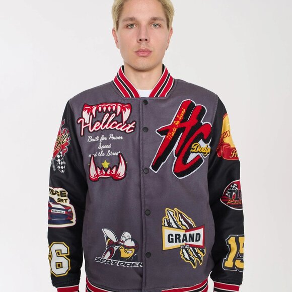 Men's Gray Bomber Jacket - Picture 6 of 13